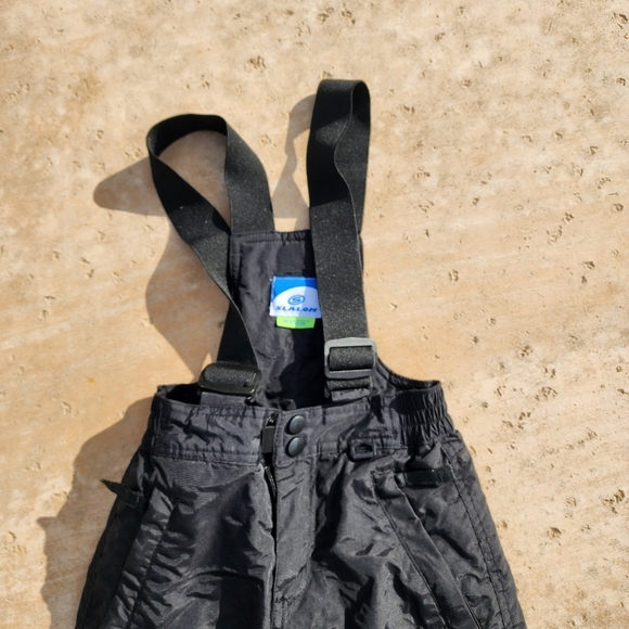 Slalom Unisex Children's Black Snow bib Ski pants Size XS 4/5 - Picture 2 of 11